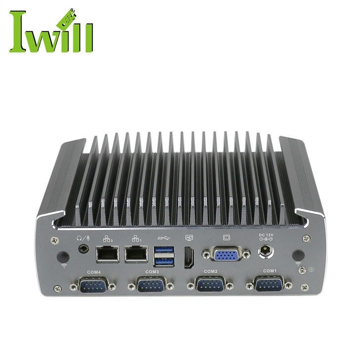 Fanless 6ú Gen I3 i5 i7 Bosca Tionsclaíoch PC